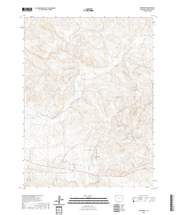 Pine Ridge 2022 topographic map thumbnail