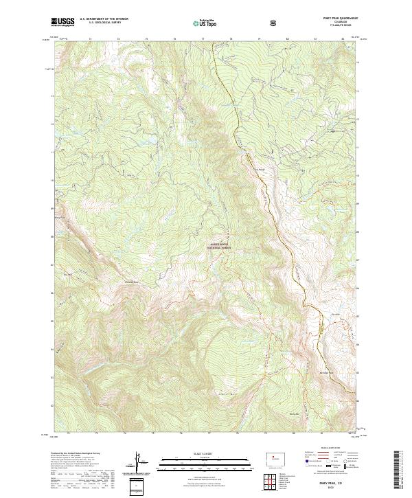 Piney Peak 2022 topographic map thumbnail