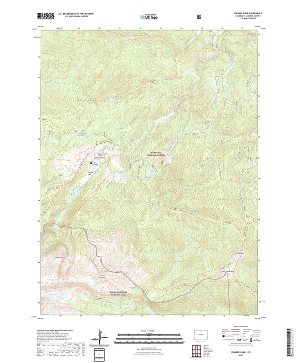 Pingree Park 2022 topographic map thumbnail