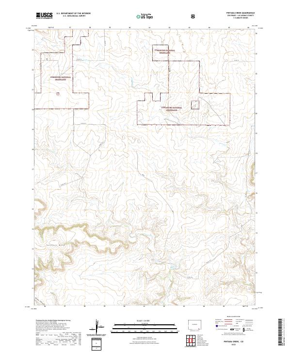 Pintada Creek 2022 topographic map thumbnail