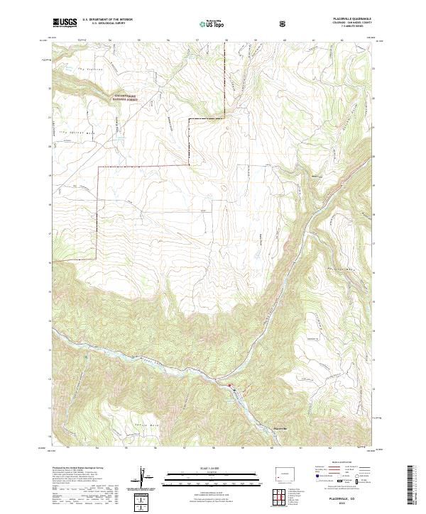 Placerville 2022 topographic map thumbnail
