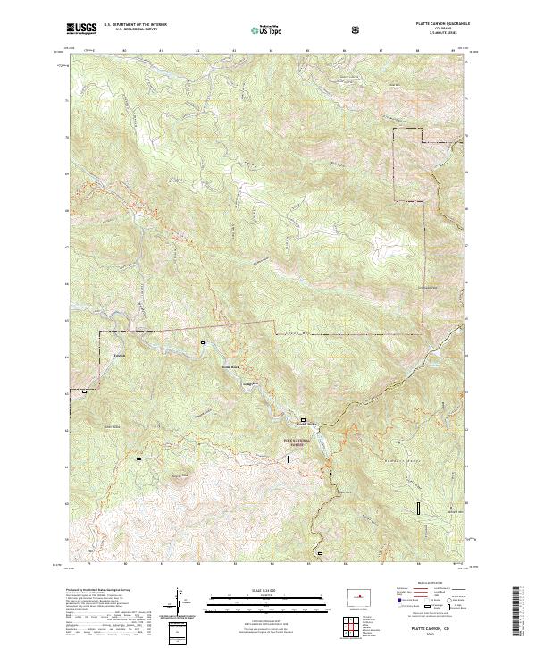 Platte Canyon 2022 topographic map thumbnail