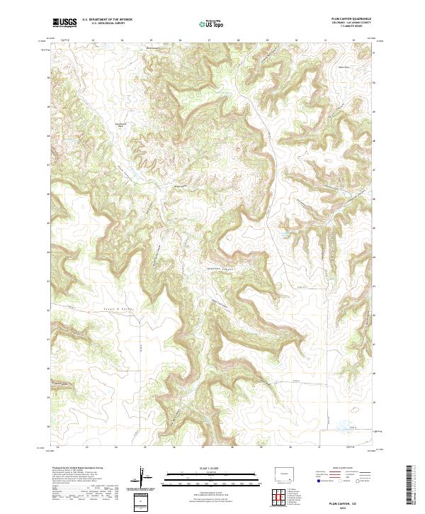 Plum Canyon 2022 topographic map thumbnail