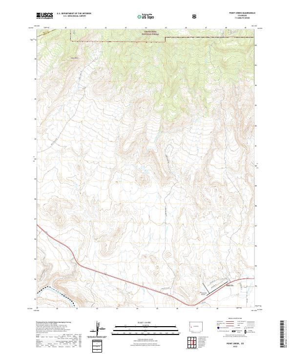 Point Creek 2022 topographic map thumbnail
