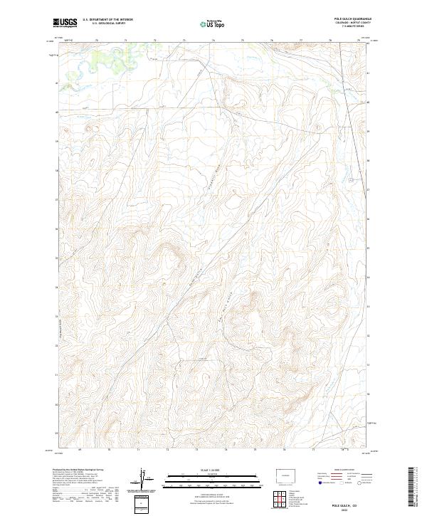 Pole Gulch 2022 topographic map thumbnail