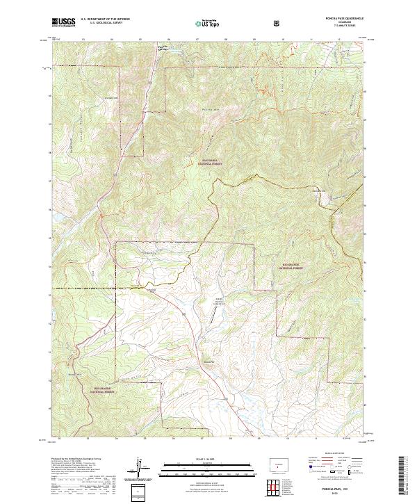 Poncha Pass 2022 topographic map thumbnail