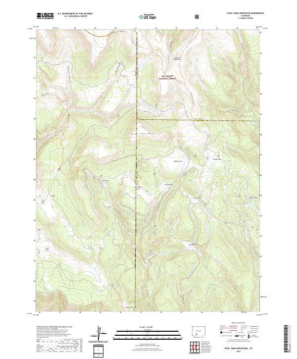Pool Table Mountain 2022 topographic map thumbnail