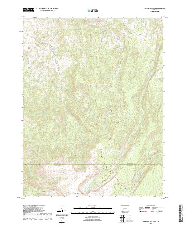 Powderhorn Lakes topographic map thumbnail