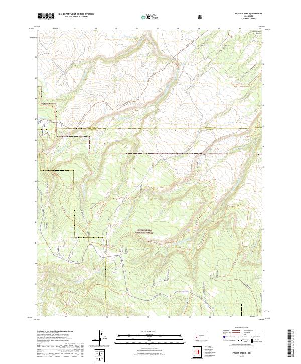 Pryor Creek 2022 topographic map thumbnail