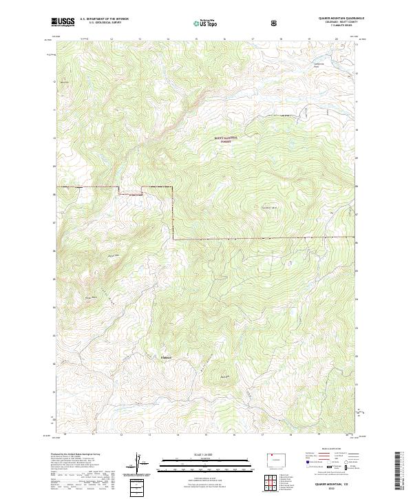 Quaker Mountain 2022 topographic map thumbnail