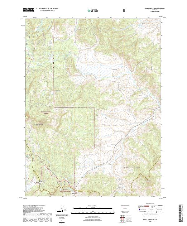 Rabbit Ears Peak 2022 topographic map thumbnail