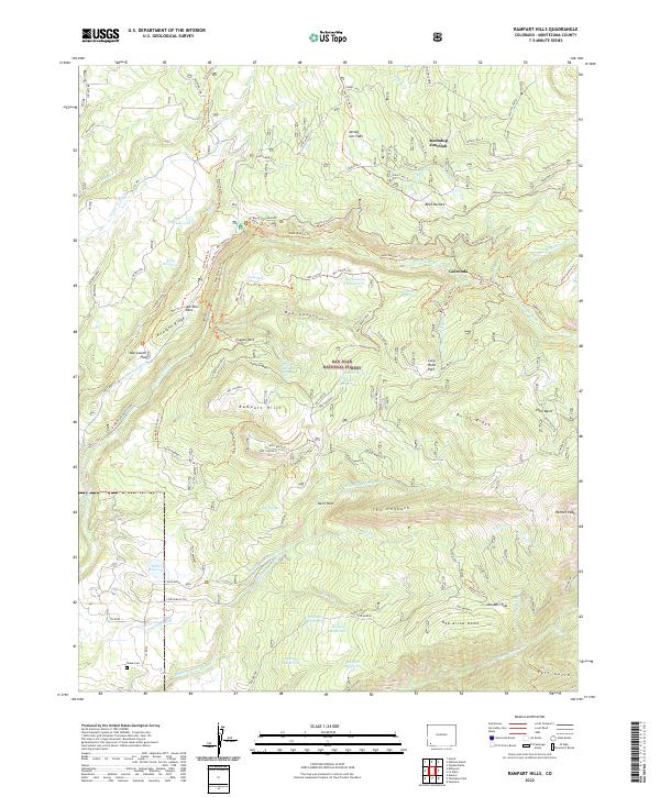 Rampart Hills topographic map thumbnail
