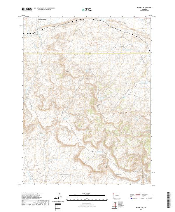 Rangely NE 2022 topographic map thumbnail