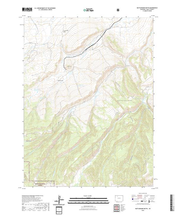 Rattlesnake Butte topographic map thumbnail