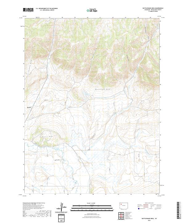 Rattlesnake Mesa 2022 topographic map thumbnail