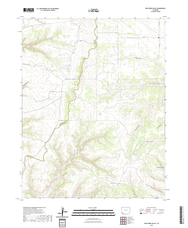 Red Horse Gulch topographic map thumbnail