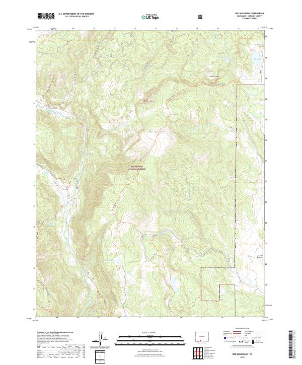 Red Mountain 2022 topographic map thumbnail