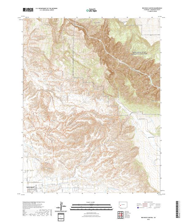 Red Rock Canyon topographic map thumbnail