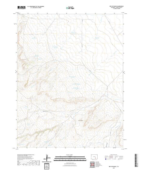 Red Top Ranch 2022 topographic map thumbnail