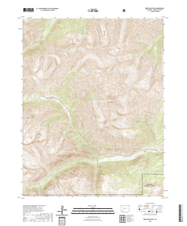 Redcloud Peak 2022 topographic map thumbnail