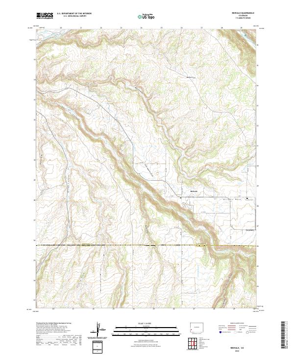 Redvale 2022 topographic map thumbnail