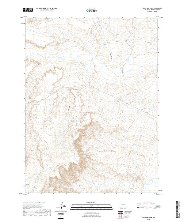 Reservoir Draw 2022 topographic map thumbnail