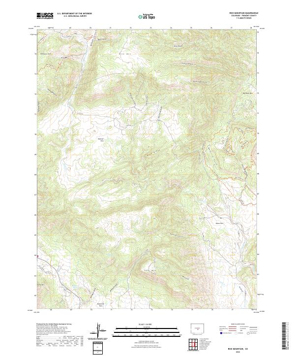 Rice Mountain 2022 topographic map thumbnail
