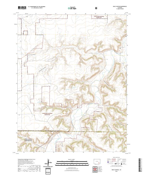 Riley Canyon 2022 topographic map thumbnail