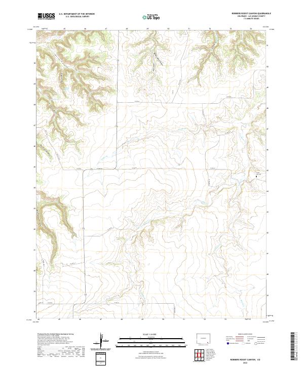 Robbers Roost Canyon topographic map thumbnail