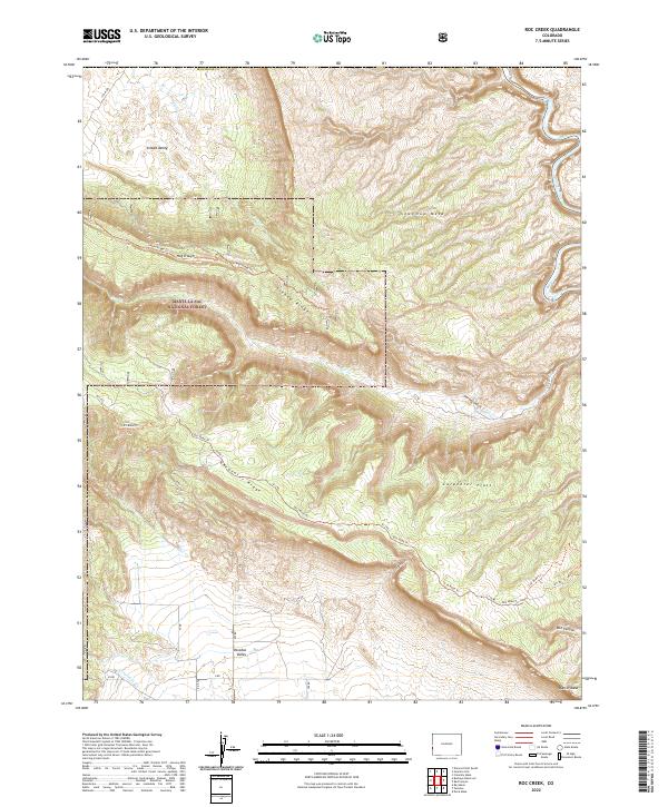 Roc Creek 2022 topographic map thumbnail