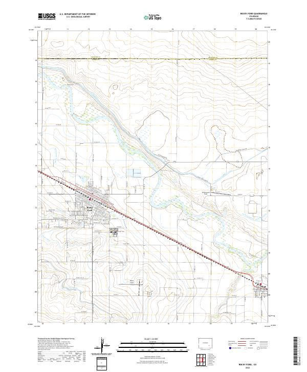 Rocky Ford 2022 topographic map thumbnail