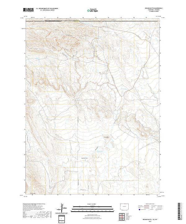 Round Butte topographic map thumbnail