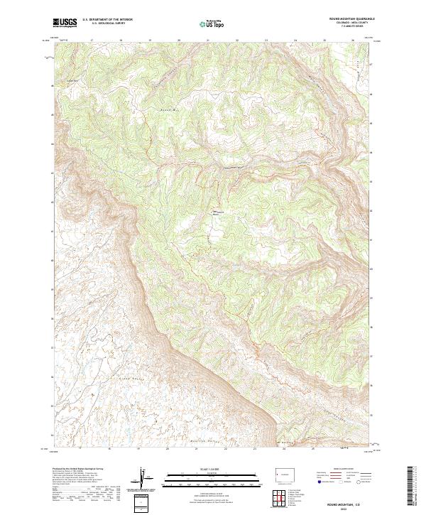Round Mountain 2022 topographic map thumbnail