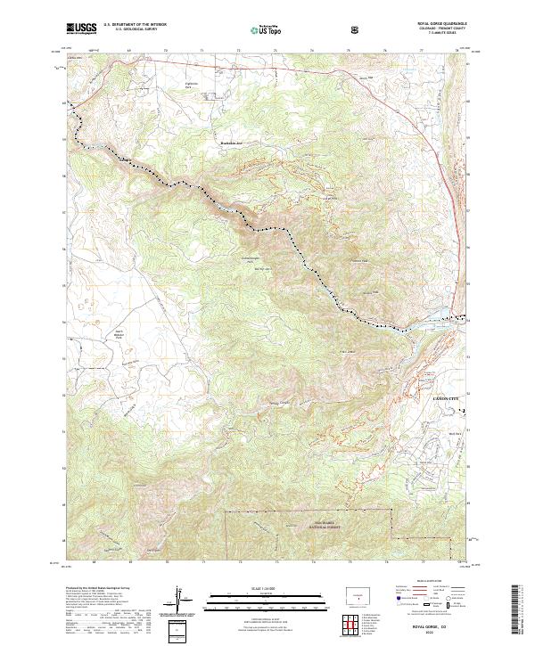 Royal Gorge 2022 topographic map thumbnail
