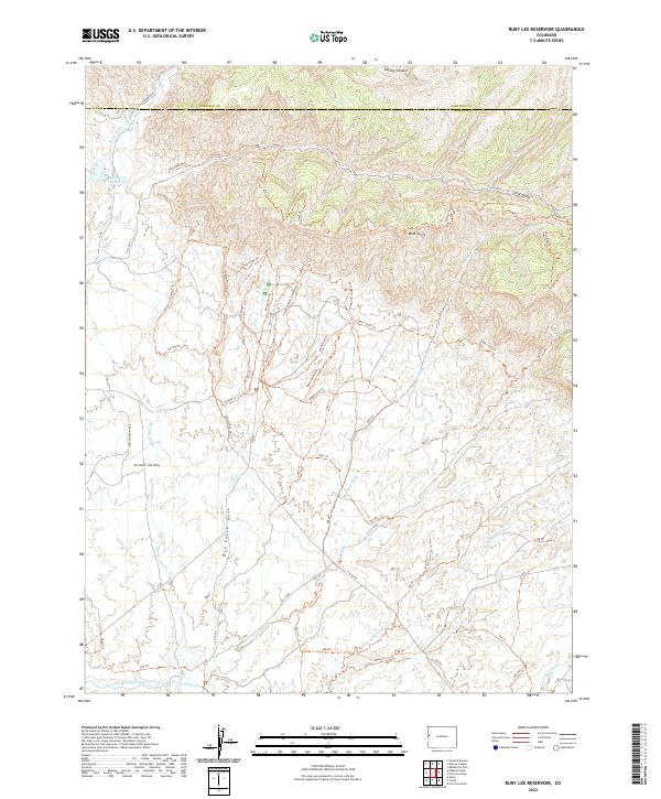 Ruby Lee Reservoir 2022 topographic map thumbnail