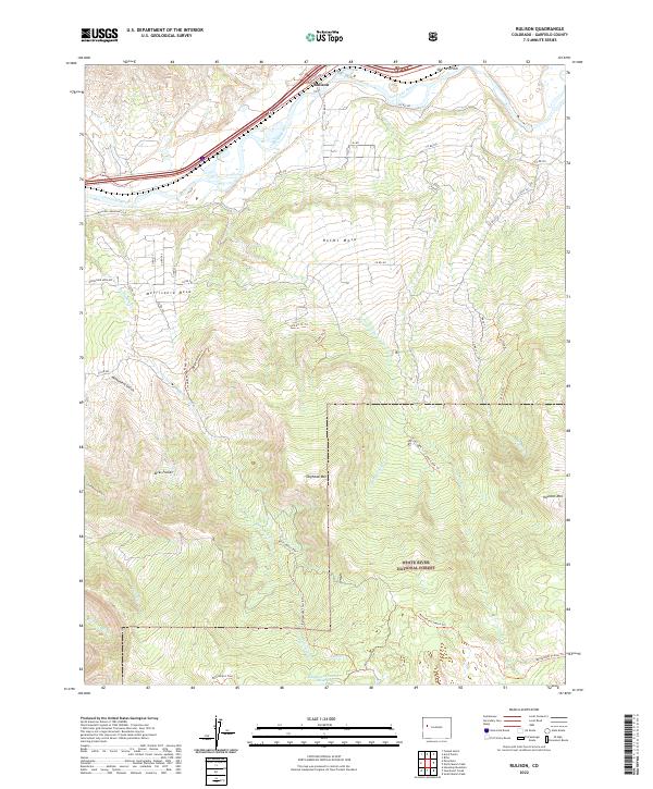 Rulison 2022 topographic map thumbnail