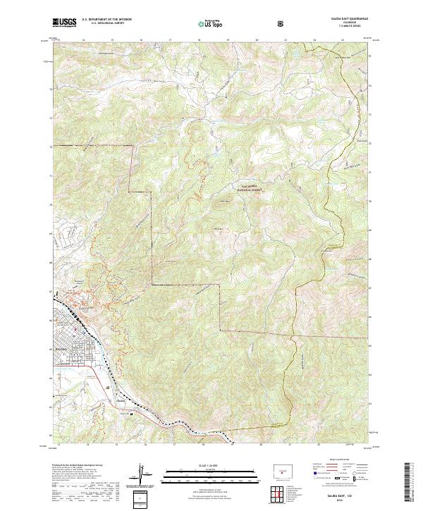 Salida East topographic map thumbnail