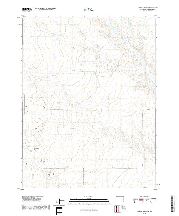 Sanborn Reservoir topographic map thumbnail