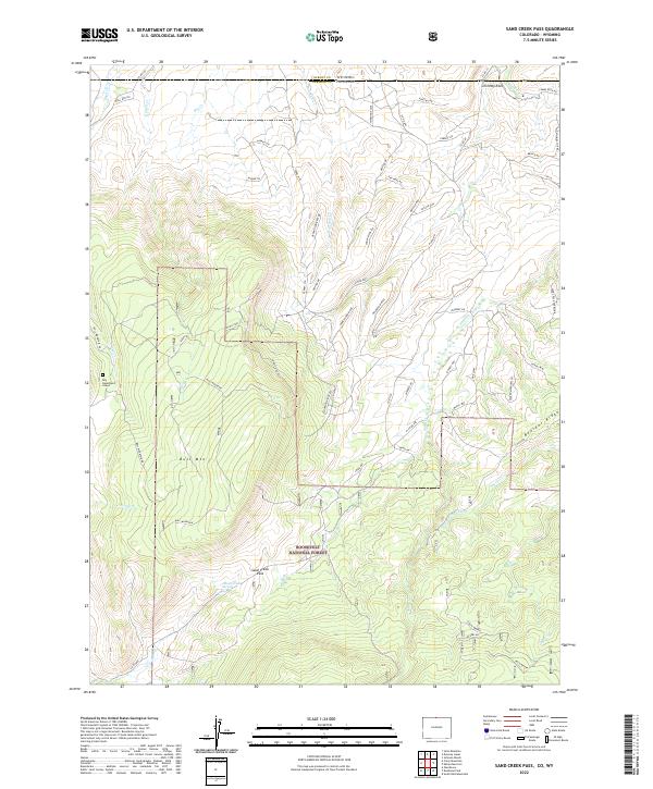 Sand Creek Pass topographic map thumbnail