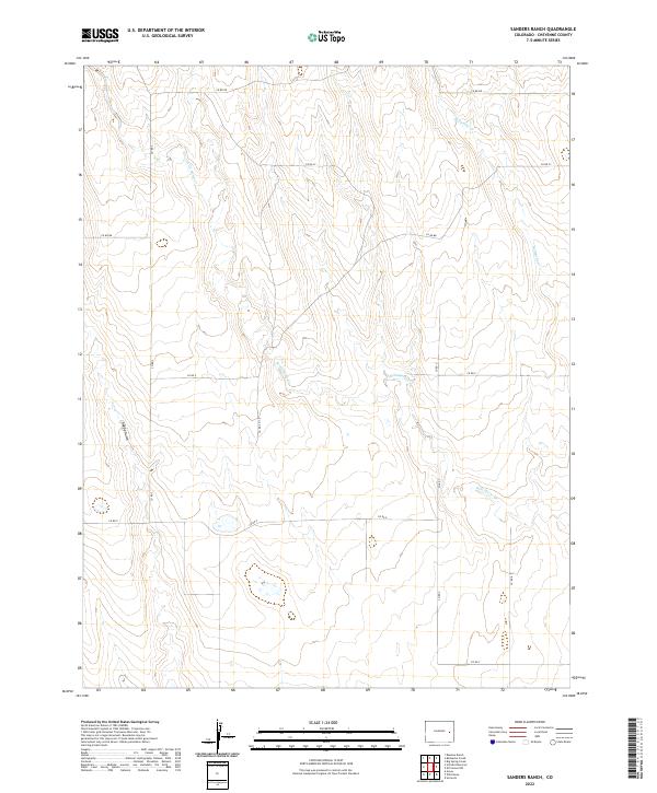Sanders Ranch 2022 topographic map thumbnail