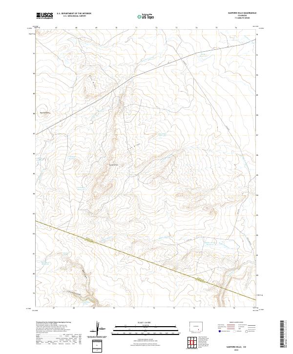 Sanford Hills topographic map thumbnail