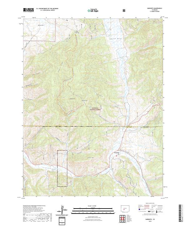 Sargents topographic map thumbnail