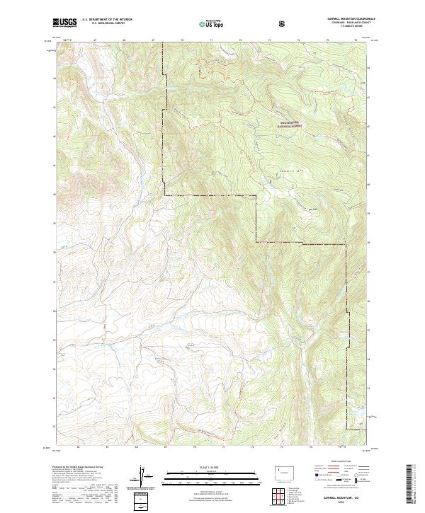 Sawmill Mountain 2022 topographic map thumbnail
