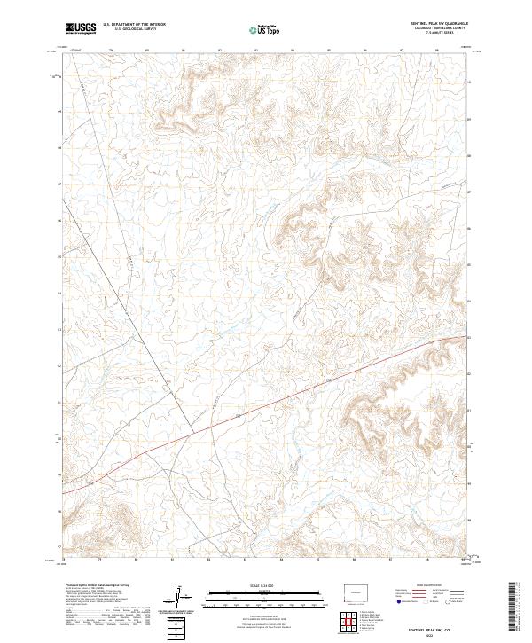 Sentinel Peak SW topographic map thumbnail