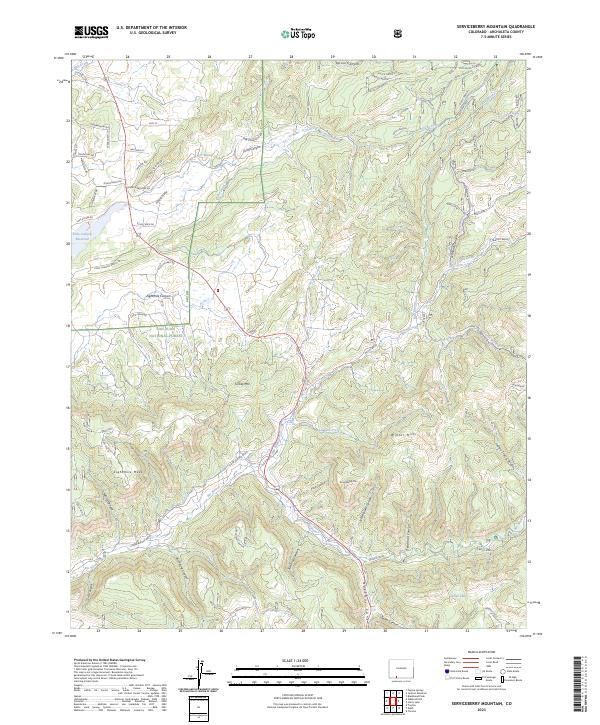 Serviceberry Mountain 2023 topographic map thumbnail