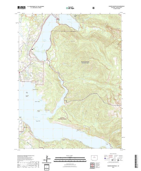 Shadow Mountain 2022 topographic map thumbnail