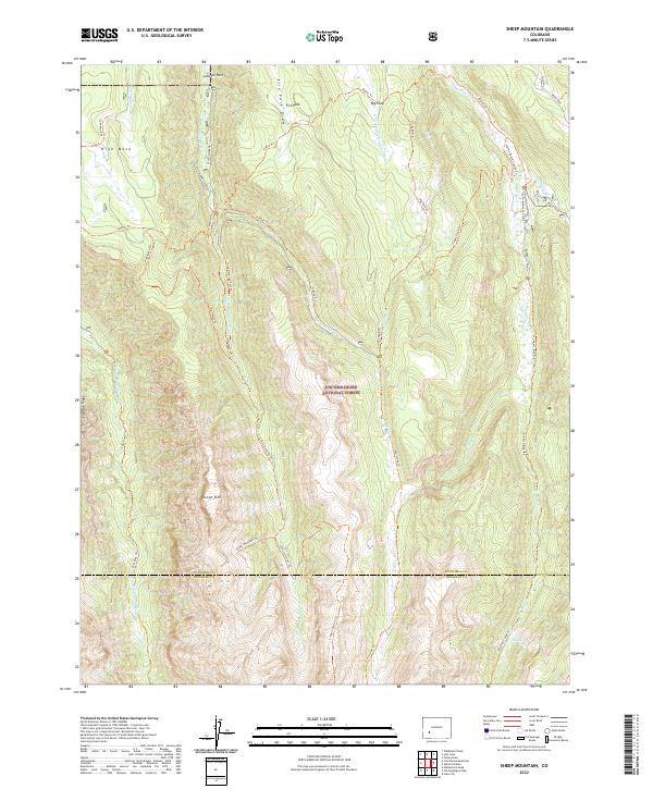 Sheep Mountain topographic map thumbnail