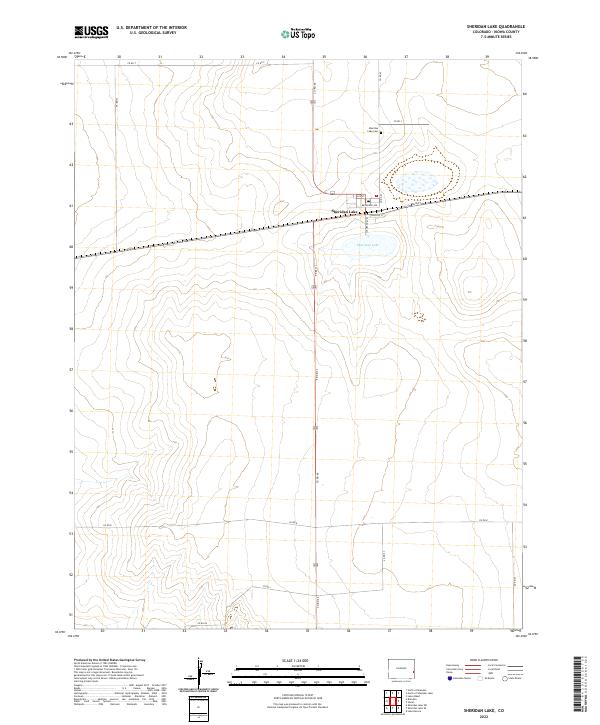 Sheridan Lake topographic map thumbnail