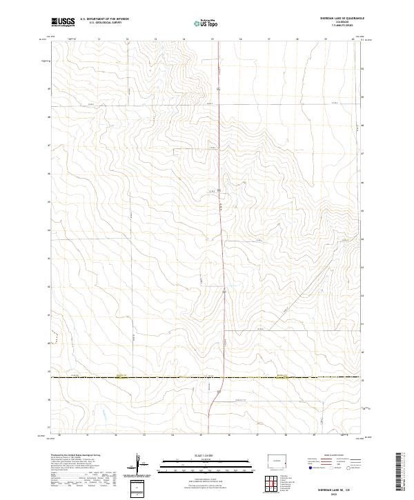Sheridan Lake SE topographic map thumbnail