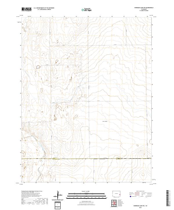 Sheridan Lake SW topographic map thumbnail